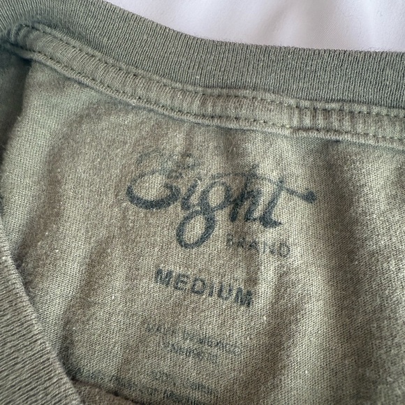 Anti-Social Embroidered Olive Green T-Shirt - Picture 4 of 6